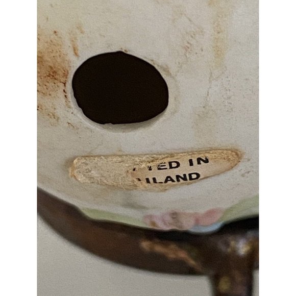 Cybis Floral Egg Franklin Mint Collectors Treasury with Stand 3" Vintage 1981 - Picture 10 of 16